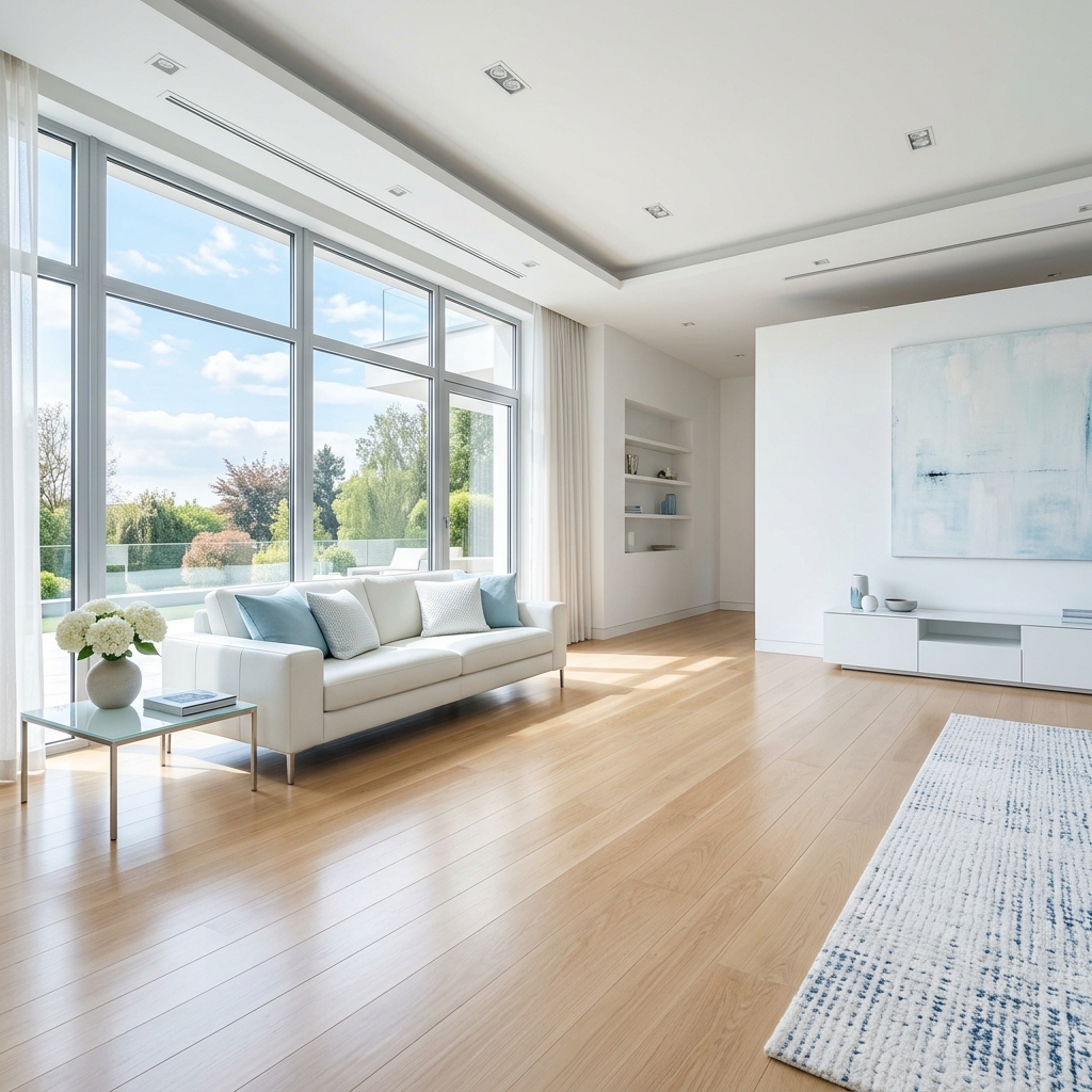 Modern clean living room